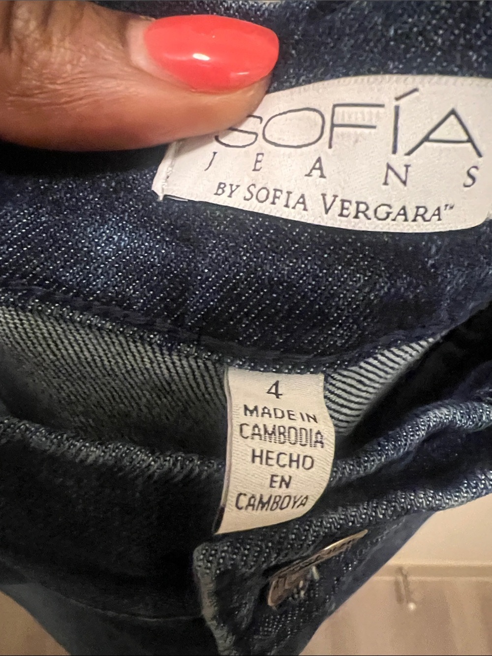 Sofia by Sofia Vergara  Margot Wide Leg High Rise Jeans denim 4 - Picture 7 of 7